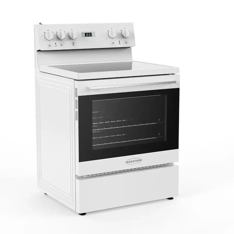 Marathon 30 po Cuisinière Électrique Blanche avec Four de 5,0 pi³ – Modèle MER3070W
