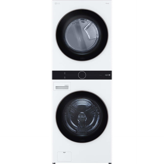 Ensemble laveuse et sécheuse superposées à chargement frontal avec commandes centrales LG – WKE100HWA