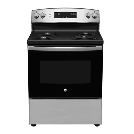 GE JCBS350SVSS – Cuisinière électrique autonome 30 po, 5,0 pi³, Inox - Neuf/Boîte ouverte