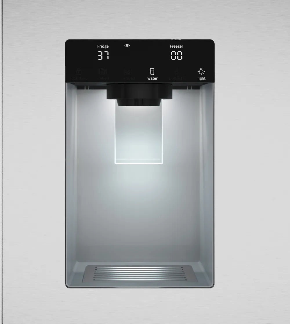 Bosch 26 pi³ Réfrigérateur à portes françaises profondeur standard – Modèle B36FD30ENS