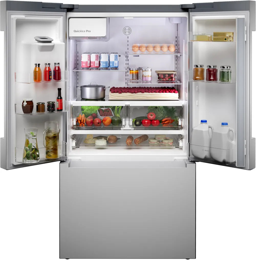 Bosch 26 pi³ Réfrigérateur à portes françaises profondeur standard – Modèle B36FD30ENS