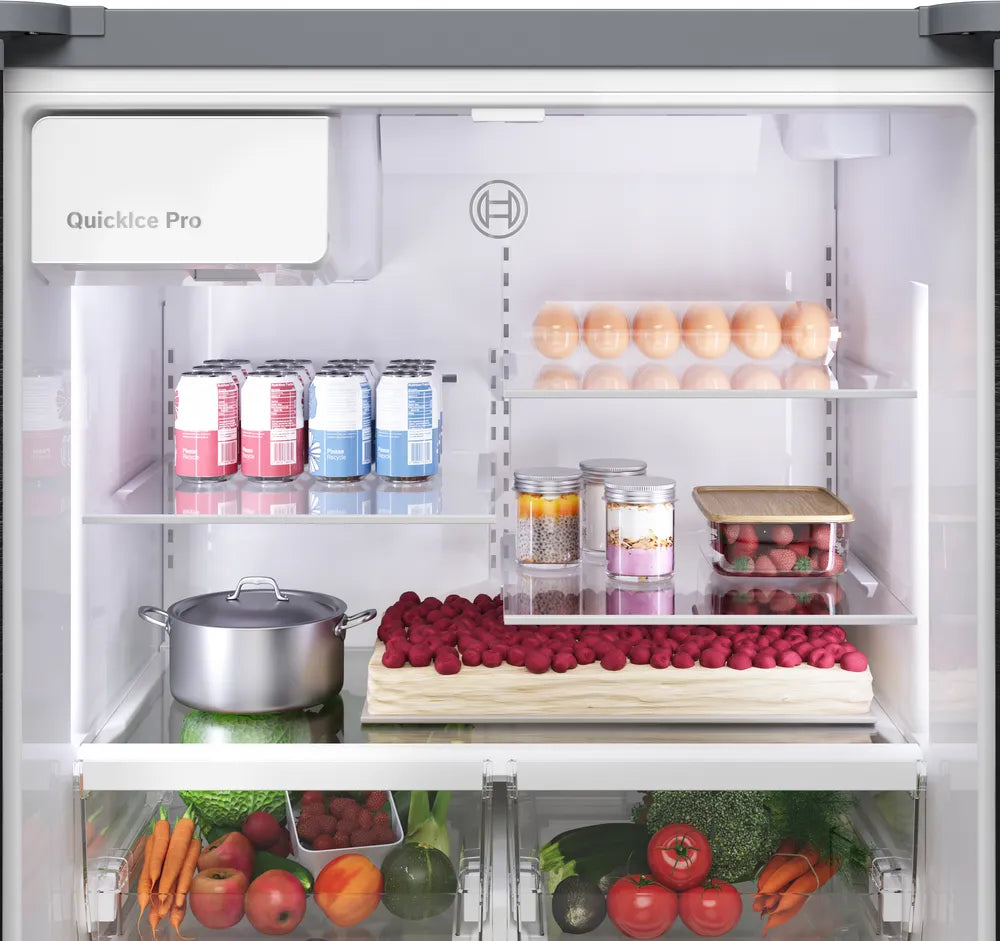Bosch 26 pi³ Réfrigérateur à portes françaises profondeur standard – Modèle B36FD30ENS