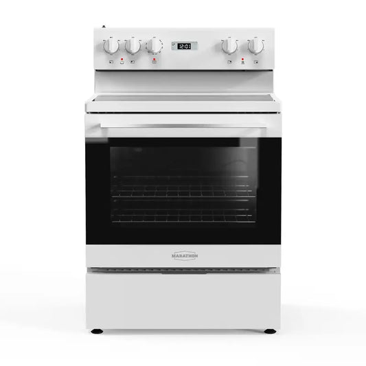 Marathon 30 po Cuisinière Électrique Blanche avec Four de 5,0 pi³ – Modèle MER3070W