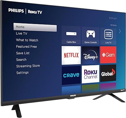 Philips 32" Classe – Série 4000 – Téléviseur DEL HD 720p Intelligent avec Roku TV – Modèle 32PFL4664/F7