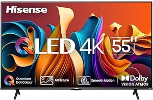 Hisense 55″ – Série QD6N – Téléviseur QLED 4K UHD HDR Google TV – Modèle 55QD6N