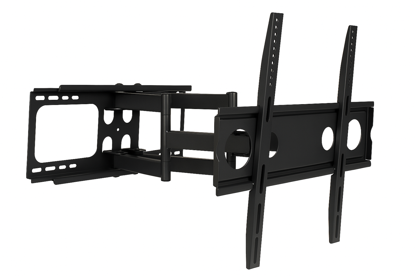 Support mural TV à double bras robuste – Mouvement complet 160° pour écrans de 32" à 75"