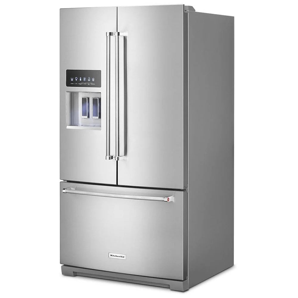 KitchenAid 26,8 pi³ Réfrigérateur à portes françaises – Modèle KRFF577KPS
