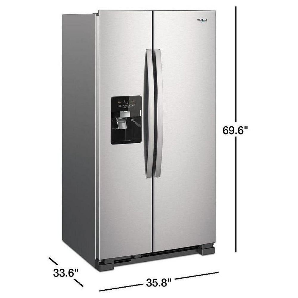 Whirlpool 25,4 pi³ Réfrigérateur côte à côte – Modèle WRS335SDHM