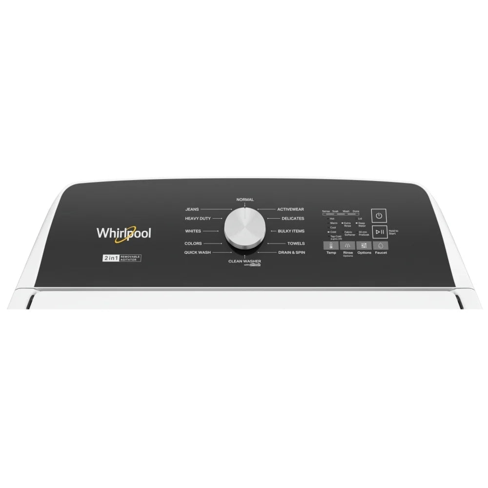 Whirlpool 4,7 pi³ Laveuse à chargement par le haut avec agitateur – Modèle WTW5057LW