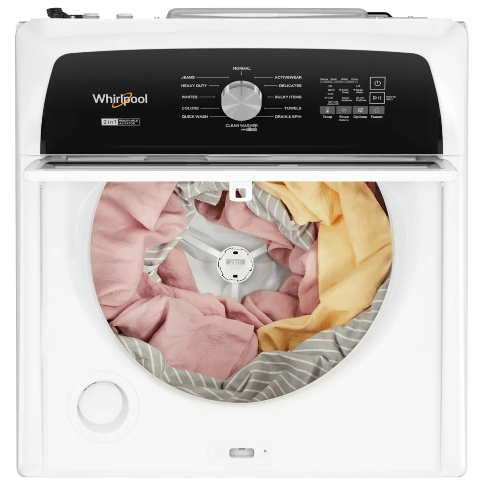 Whirlpool 4,7 pi³ Laveuse à chargement par le haut avec agitateur – Modèle WTW5057LW