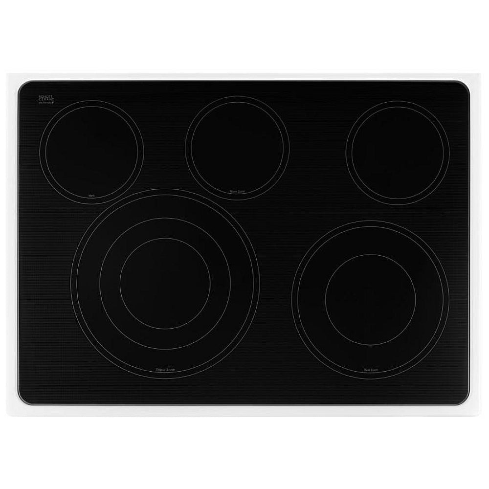 Whirlpool 30 po Cuisinière électrique à convection véritable, capacité 6,4 pi³, finition blanc classique