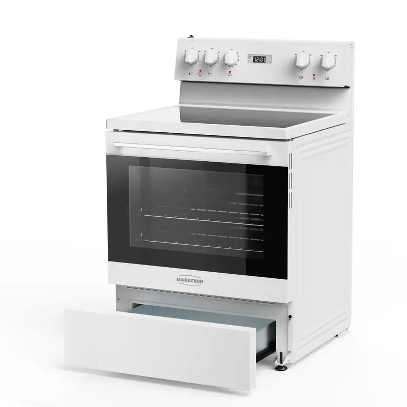 Marathon 30 po Cuisinière Électrique Blanche avec Four de 5,0 pi³ – Modèle MER3070W