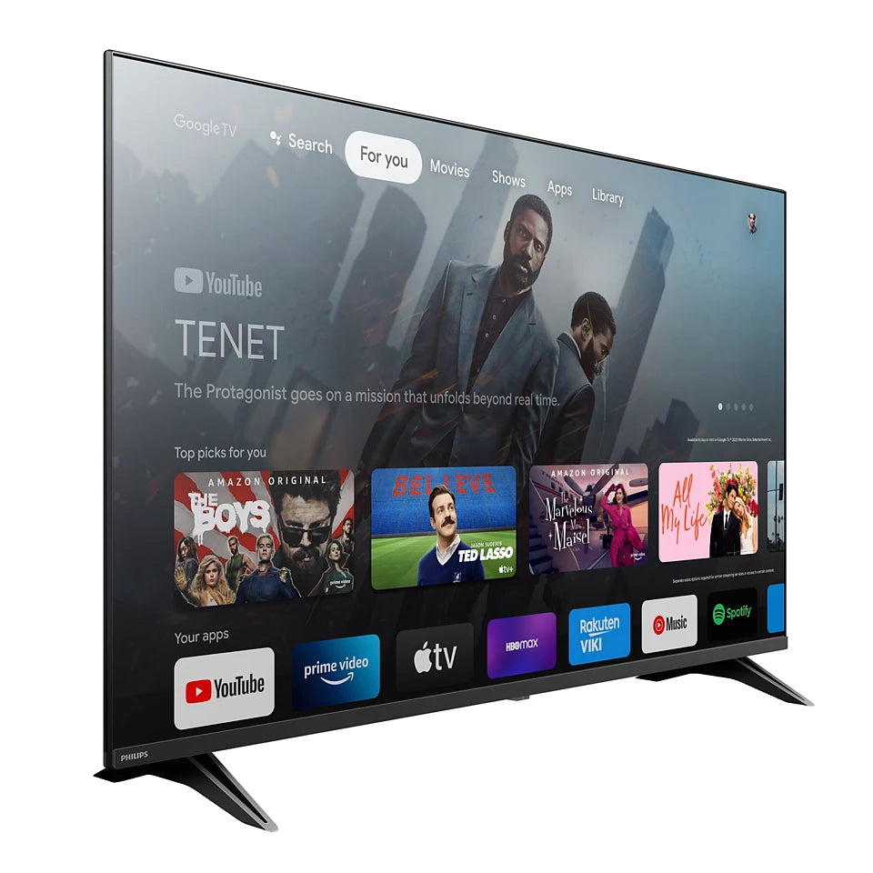 Philips 43" Classe – Série 7600 – Téléviseur 4K UHD HDR Intelligent avec Google TV – Modèle 43PUL7652/F7