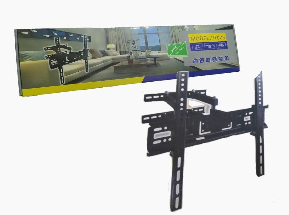 Support mural TV à double bras robuste – Mouvement complet 160° pour écrans de 32" à 70"