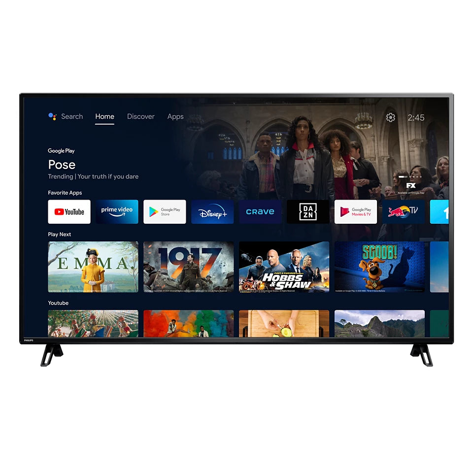 Philips 65" Classe – Série 5700 – Téléviseur DEL 4K UHD HDR Intelligent avec Roku TV – Modèle 65PFL5766/F7
