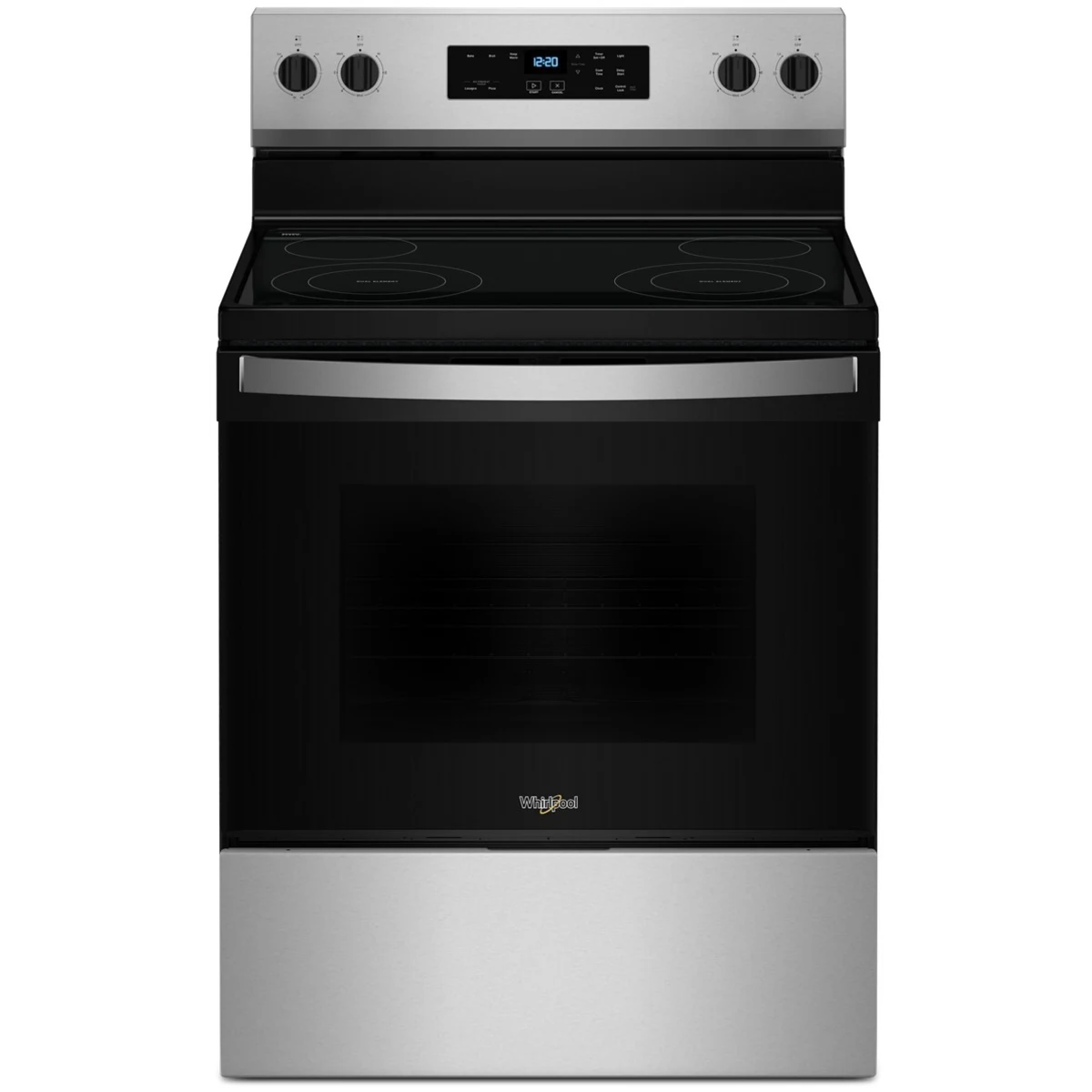 Whirlpool 30″ Cuisinière électrique autoportante 5,3 pi³ – Modèle WFES3030RS