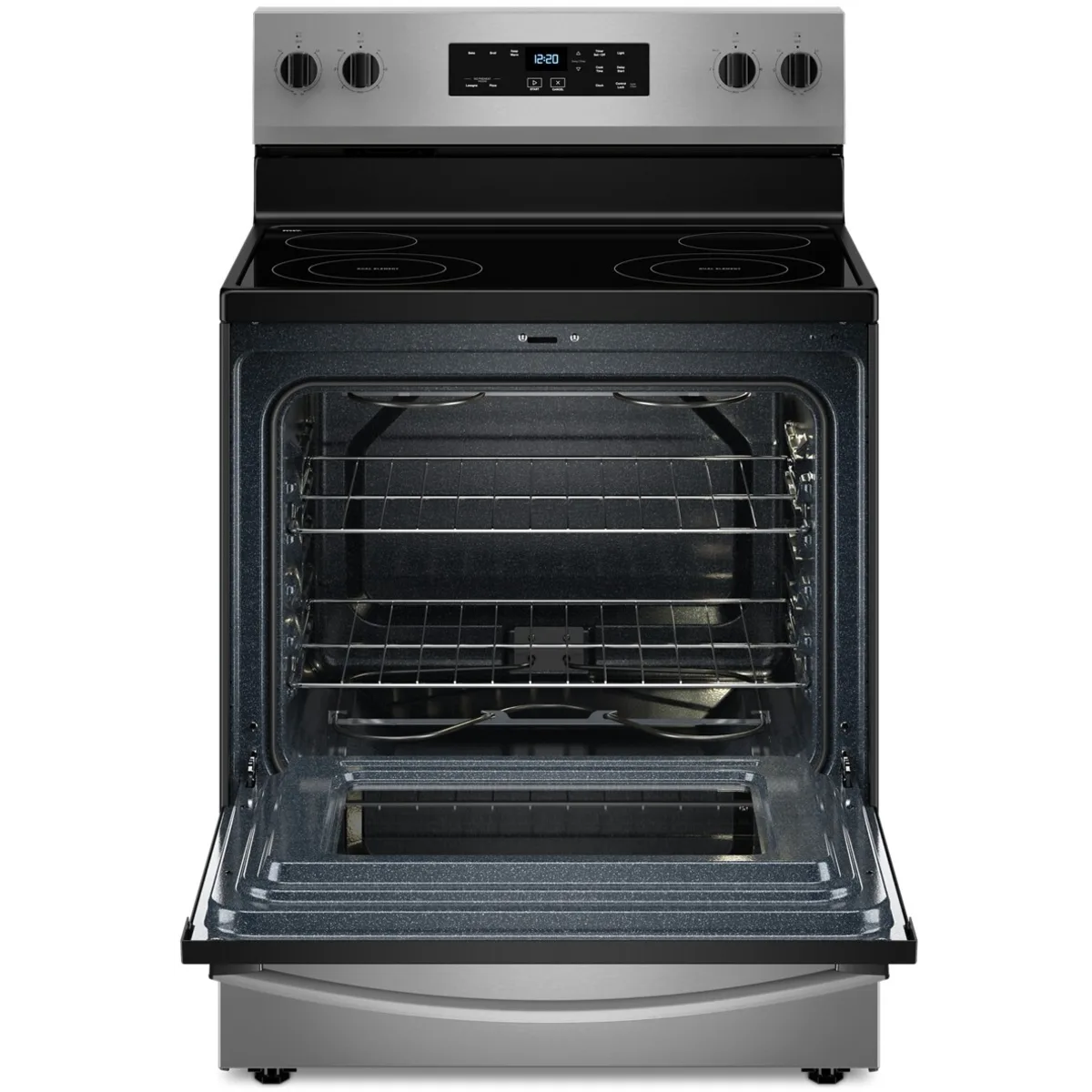 Whirlpool 30″ Cuisinière électrique autoportante 5,3 pi³ – Modèle WFES3030RS