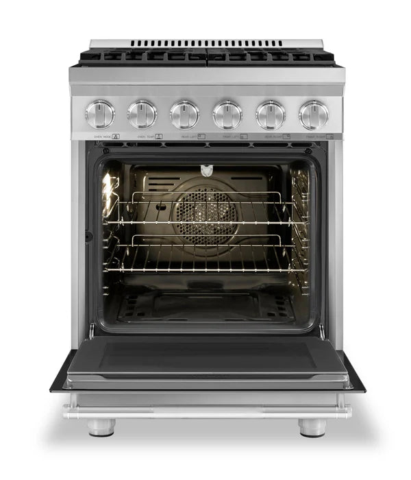 Smeg 24 po Cuisinière à Biénergie Inox avec Four à Convection 2,8 pi³ – Modèle SPR24UGGX