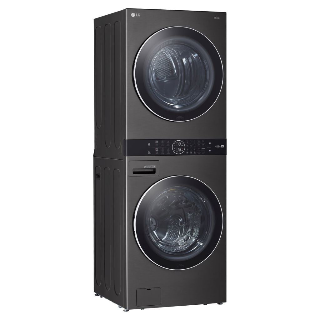 Ensemble laveuse et sécheuse superposées à chargement frontal avec commandes centrales LG – WKEX200HBA