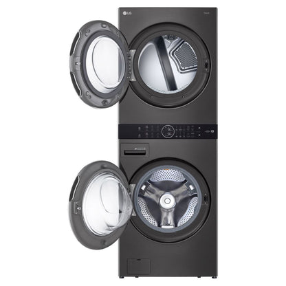 Ensemble laveuse et sécheuse superposées à chargement frontal avec commandes centrales LG – WKEX200HBA
