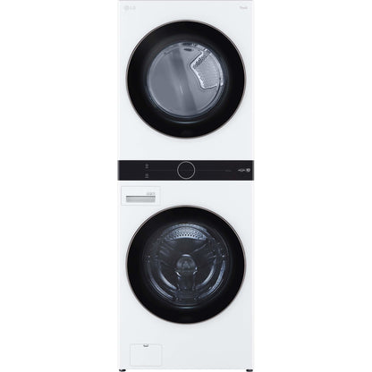 Ensemble laveuse et sécheuse superposées à chargement frontal avec commandes centrales LG – WKE100HWA