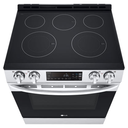LG 30 po Cuisinière électrique à convection véritable, capacité 6,3 pi³, finition acier inoxydable