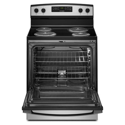 Amana 4,8 pi³ Cuisinière électrique 30 po à serpentin – Modèle YACR4303MMS - Acier inoxydable - Neuf/Boîte ouverte