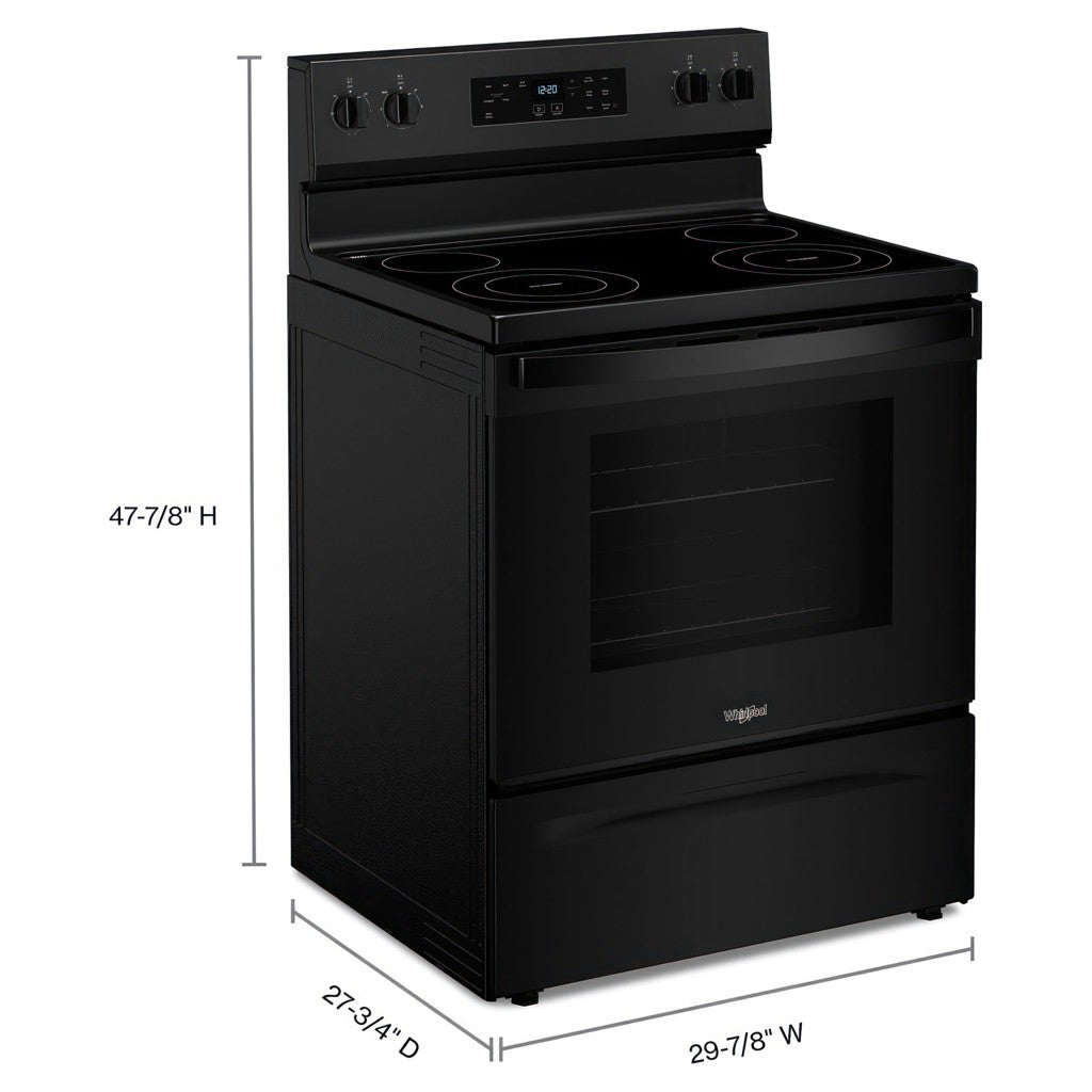 Cuisinière électrique Whirlpool de 30 po avec four de 5,3 pi³ – YWFE515S0JB