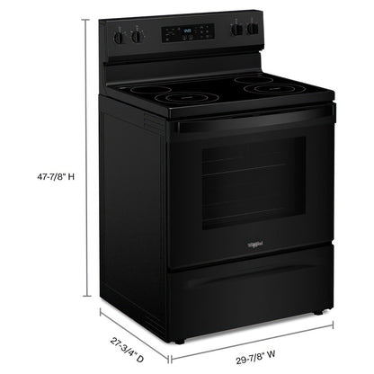 Cuisinière électrique Whirlpool de 30 po avec four de 5,3 pi³ – YWFE515S0JB