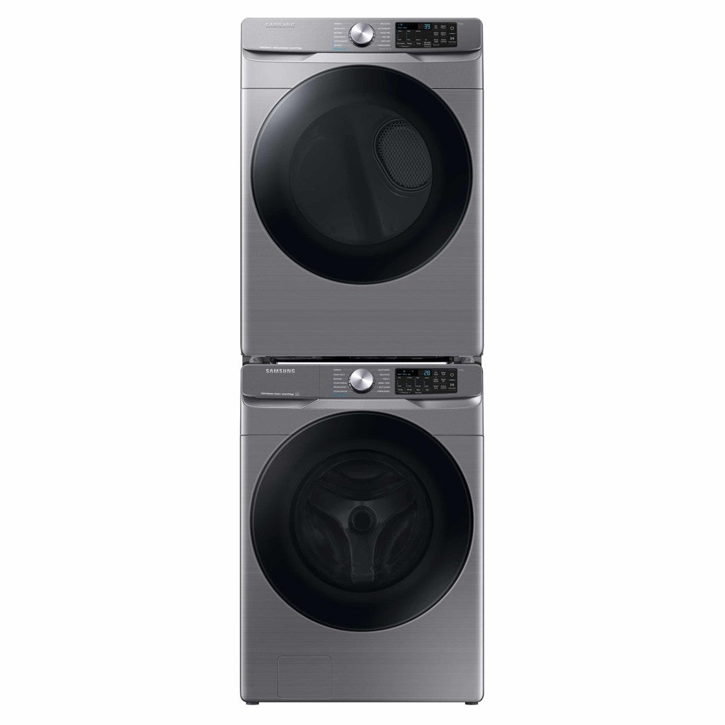 Samsung Front Load Washer and Electric Dryer Combo - WF45B6300AP &amp; DVE45B6300P (Platinum Finish) - New/Open Box