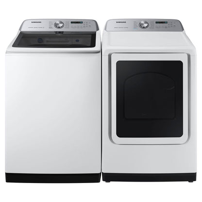 Ensemble laveuse à chargement par le haut et sécheuse électrique Samsung – WA52DG5500AW & DVE52DG5505W – Neuf/Boîte ouverte