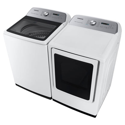 Ensemble laveuse à chargement par le haut et sécheuse électrique Samsung – WA52DG5500AW & DVE52DG5505W – Neuf/Boîte ouverte