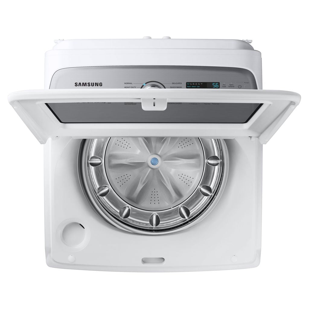 Ensemble laveuse à chargement par le haut et sécheuse électrique Samsung – WA52DG5500AW & DVE52DG5505W – Neuf/Boîte ouverte