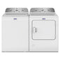 Maytag 27 po Ensemble laveuse à chargement par le haut et sécheuse électrique, capacité 5,4 pi³ et 7,0 pi³, finition blanc classique