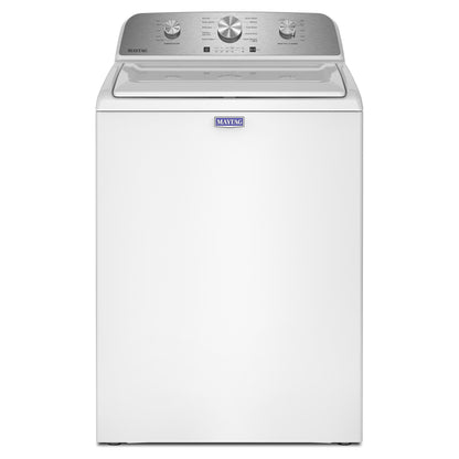 Maytag 27 po Ensemble laveuse à chargement par le haut et sécheuse électrique, capacité 5,4 pi³ et 7,0 pi³, finition blanc classique