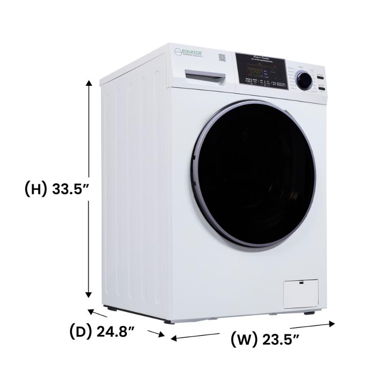 Equator EZ 5500 CV – Laveuse‑sècheuse combo 18 lb, 2‑en‑1 convertible vent/ventless