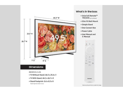 Samsung The Frame QLED 4K – 50″ (modèle LS03D / QN50LS03DAFXZA) :