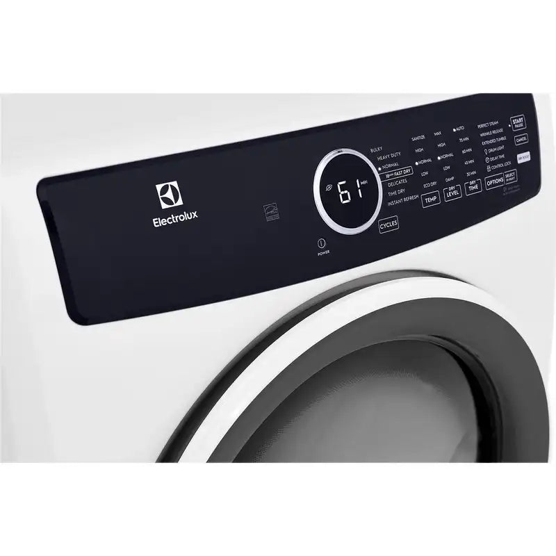 Electrolux 27″ Sécheuse électrique vapeur 8,0 pi³ – Modèle ELFE743CAW - Neuf/Boîte ouverte