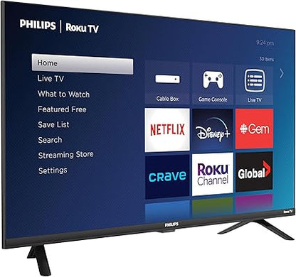 Philips 32" Classe – Série 4000 – Téléviseur DEL HD 720p Intelligent avec Roku TV – Modèle 32PFL4664/F7