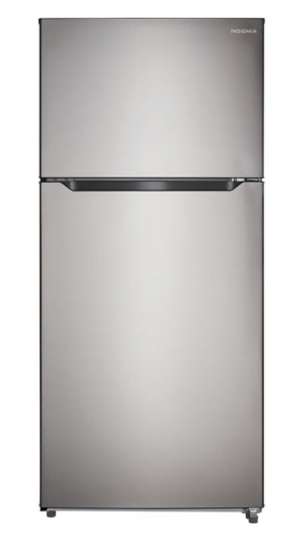 Insignia 30 po Réfrigérateur à congélateur supérieur, capacité 18 pi³, finition acier inoxydable brossé