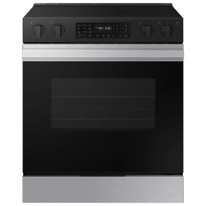 Samsung 30 po Cuisinière électrique encastrable (slide-in), capacité 6,3 pi³, finition acier inoxydable