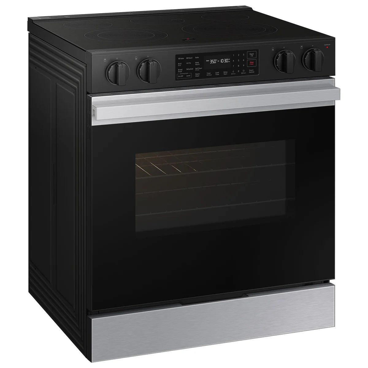 Samsung 30 po Cuisinière électrique encastrable (slide-in), capacité 6,3 pi³, finition acier inoxydable