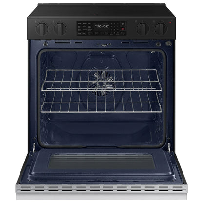 Samsung 30 po Cuisinière électrique encastrable (slide-in), capacité 6,3 pi³, finition acier inoxydable