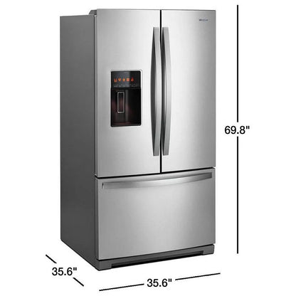 Whirlpool 26,8 pi³ Réfrigérateur à portes françaises – Modèle WRF767SDHZ