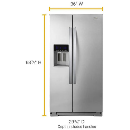 Whirlpool 20,6 pi³ Réfrigérateur côte à côte profondeur comptoir – Modèle WRS571CIHZ