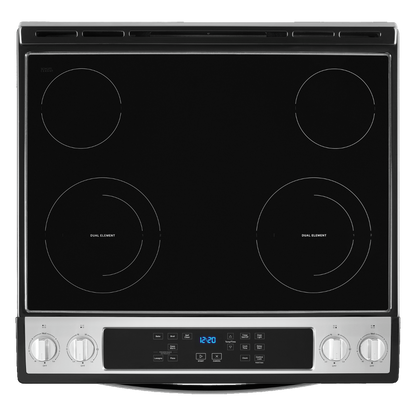 Whirlpool 24 po Cuisinière électrique à convection véritable, capacité 2,96 pi³, finition acier inoxydable