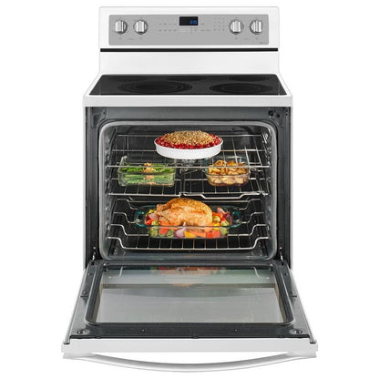 Whirlpool 30 po Cuisinière électrique à convection véritable, capacité 6,4 pi³, finition blanc classique