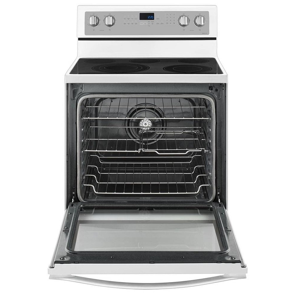 Whirlpool 30 po Cuisinière électrique à convection véritable, capacité 6,4 pi³, finition blanc classique