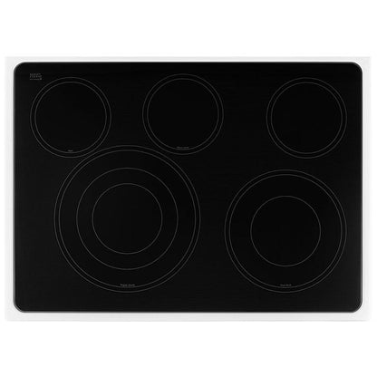 Whirlpool 30 po Cuisinière électrique à convection véritable, capacité 6,4 pi³, finition blanc classique