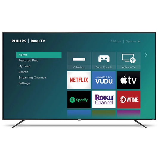 Philips 75" Classe – Série 4800 – Téléviseur DEL 4K UHD HDR Intelligent avec Roku TV – Modèle 75PFL4864/F7